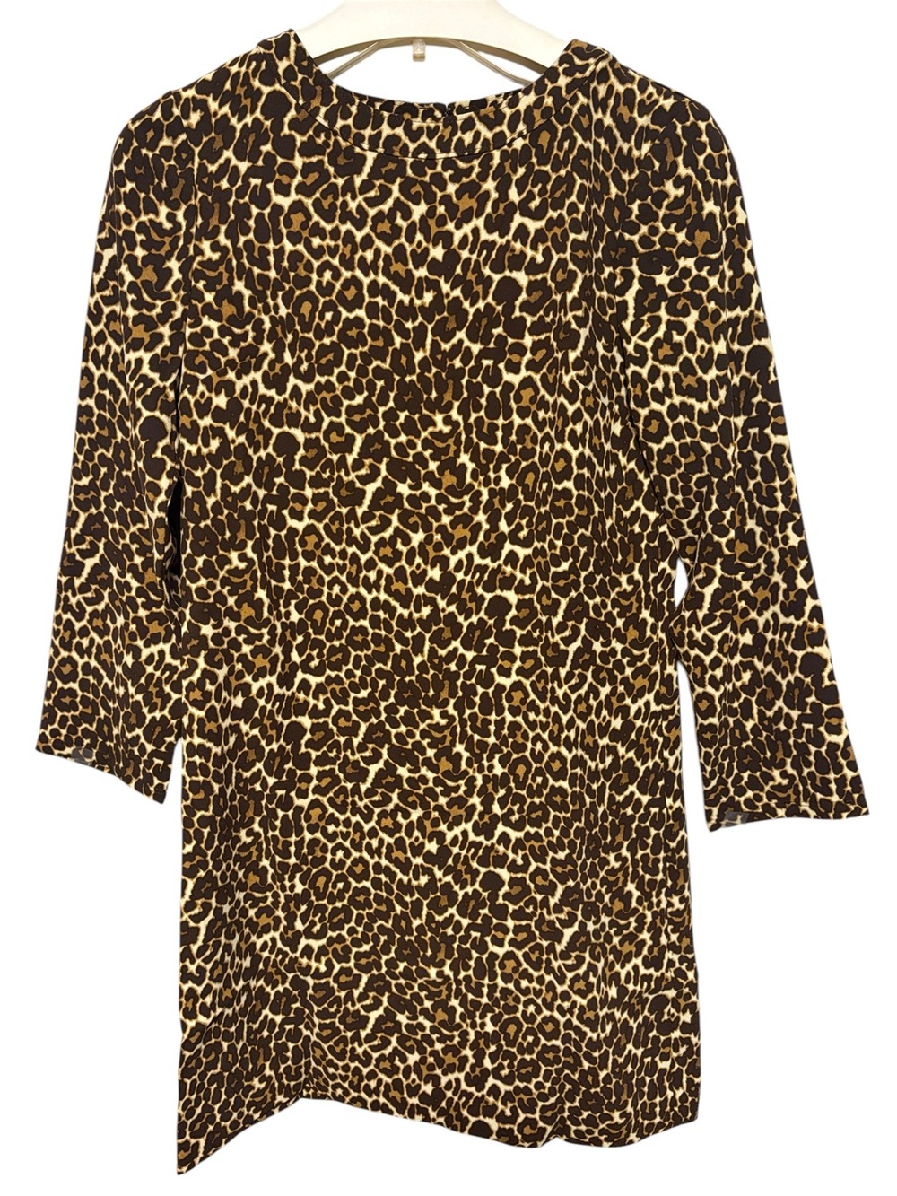 J.CREW Leopard Print Crepe Shift Dress Size 0